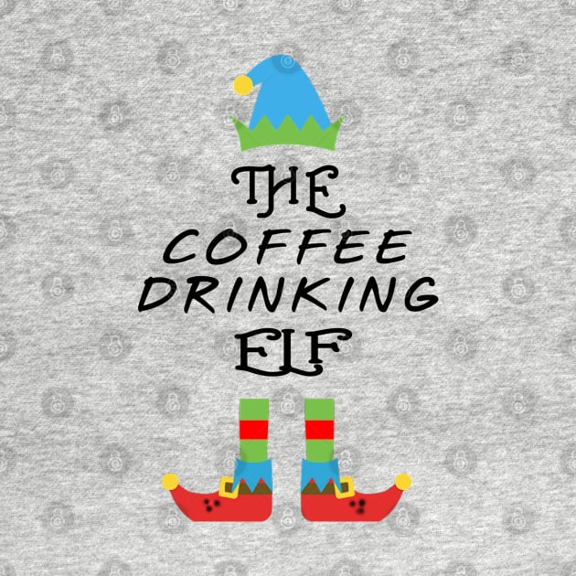 The Coffee Drinking Elf Matching Family Group Christmas Party by CareTees